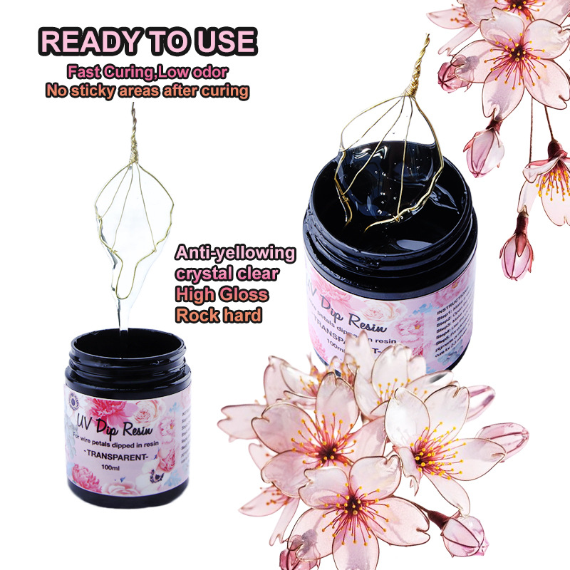 Epoxy Uv Resin Kit - UV-Dip-Harz kleber UV-Blumen herstellungs flüssigkeit für