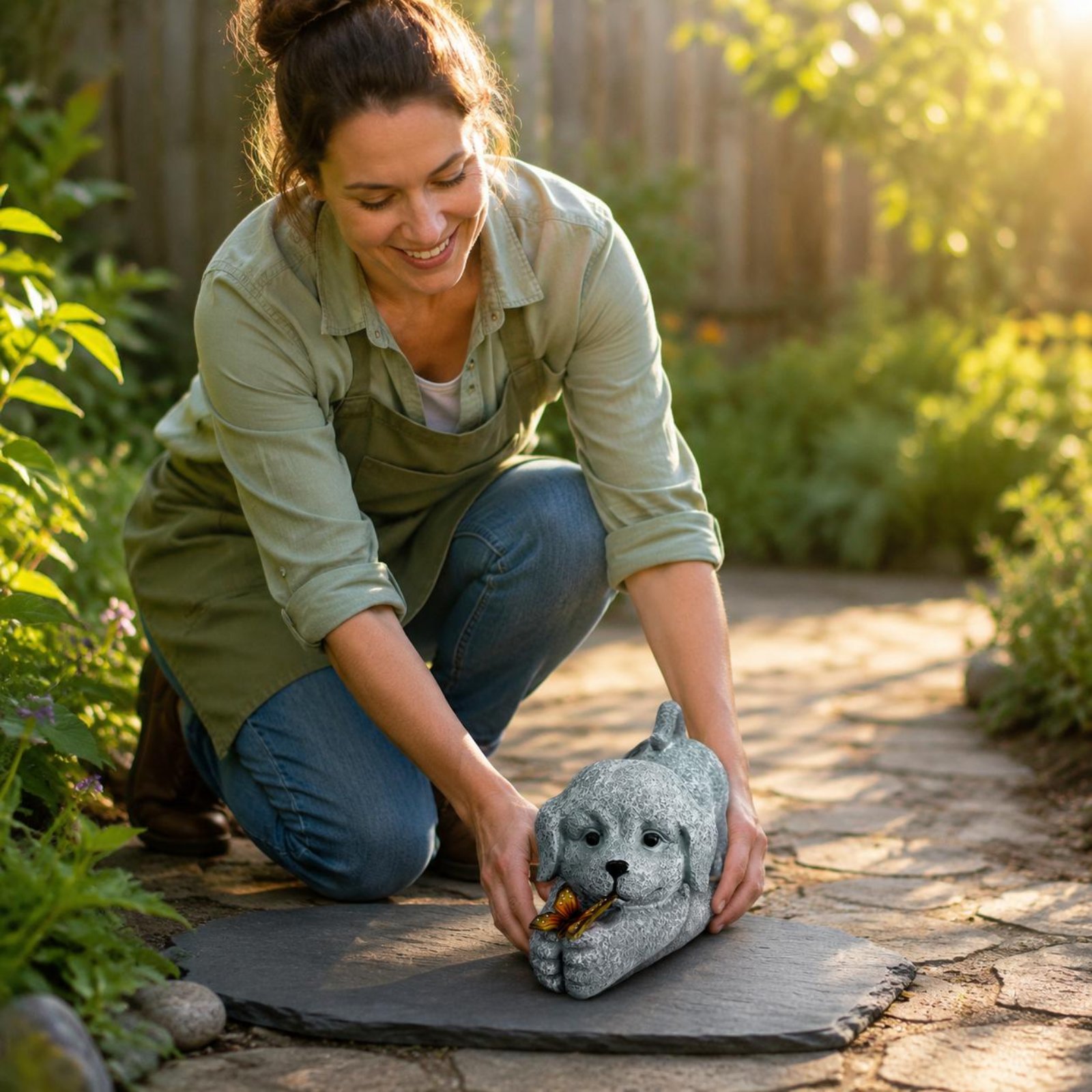 Solar-Hundestatue aus Kunsthar – Resin Crafts Bewertung und Preis