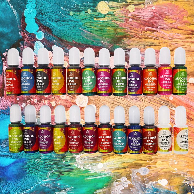 24 farbe 10ml Kunst Tinte Alko – Resin Dye Alcohol Bewertung und Preis