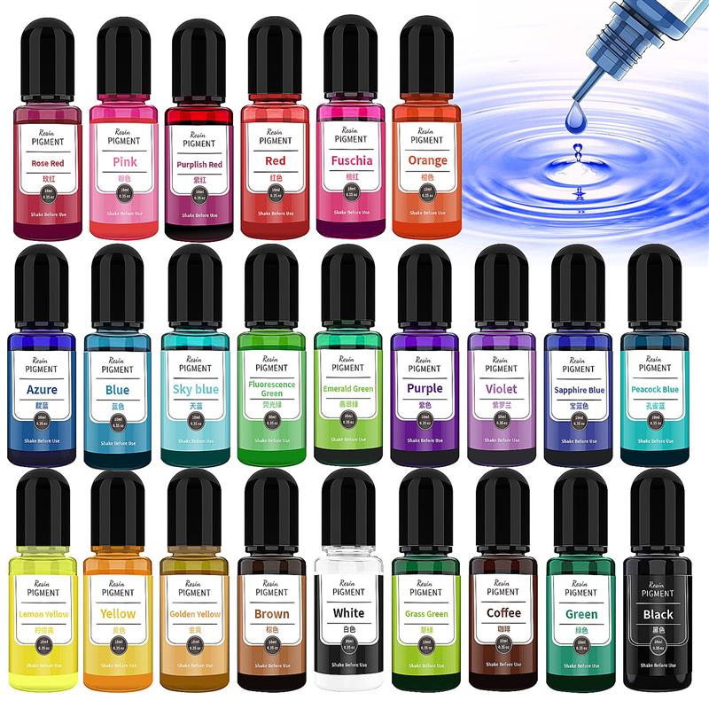24 Farben 10 ml/Flasche Epoxid – Resin Dye Alcohol Bewertung und Preis